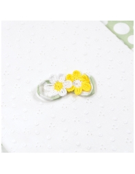 copertina cotone San Gallo culletta Made in Italy verde salvia pois