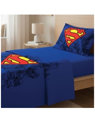 Set lenzuola cotone 1 posto - Superman 524941 - DC Comics Disney