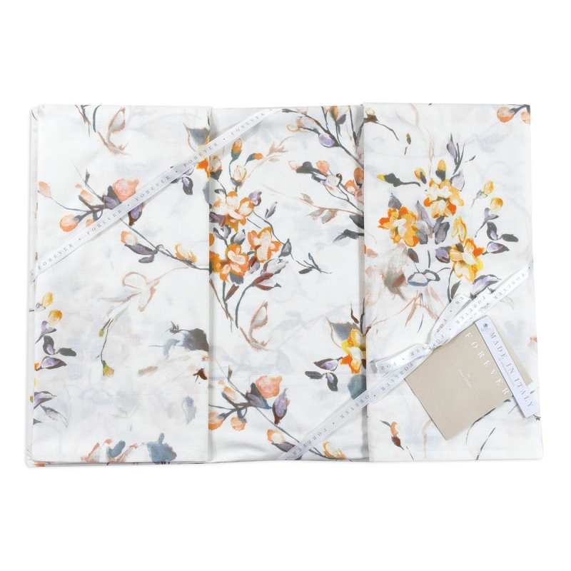 Italian King size bed sheets percale cotton - Rachele - Dondi Home