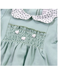 Cotton jersey sleepsuit with embroidered little flowers – KTU191 – Klaiadì