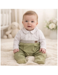 Tutina con colletto in Cotone e Lino - TT153 - Teneri & Belli