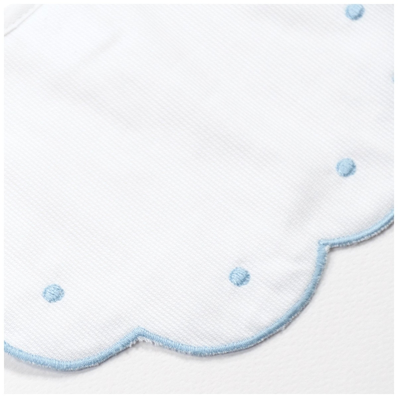 Bavaglino ricamato in puro cotone - KL00193AZ - Klaiadì