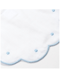 Bavaglino ricamato in puro cotone - KL00193AZ - Klaiadì