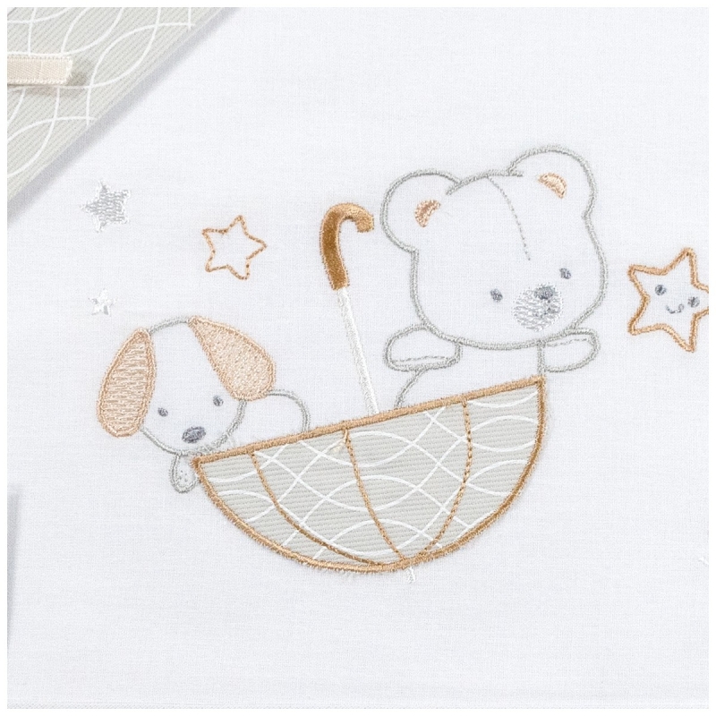 Detail of cradle and stroller sheet set Mio Piccolo Made in Italy