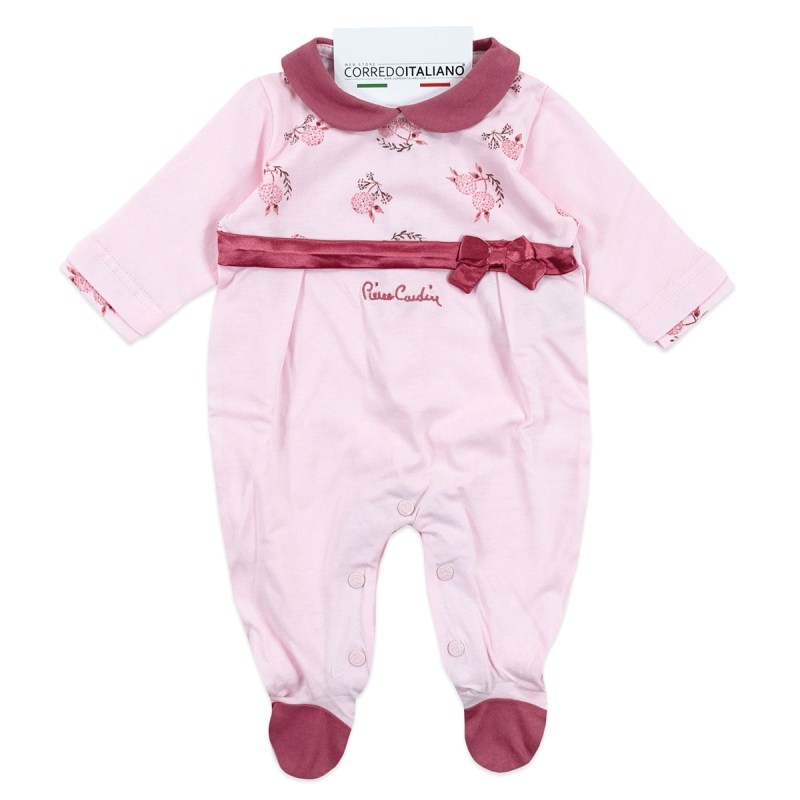 Tutina neonata in cotone con fiocco...