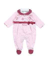Tutina neonata in cotone con fiocco decorativo - PCT569 - Pierre Cardin