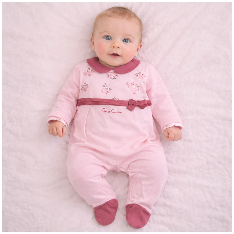 Tutina neonata in cotone con fiocco...