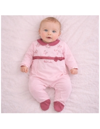 Tutina neonata in cotone con fiocco decorativo - PCT569 - Pierre Cardin