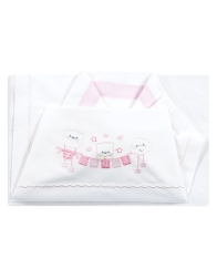 La Fatina cradle and pram sheet set in soft cotton