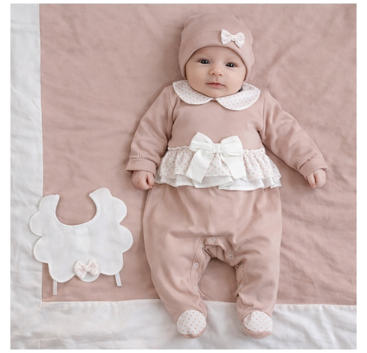 Baby Girl First Outfit Layette Set in Lightweight Cotton – KLDK190 – Klaiadi 2