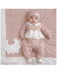 Set corredino prima uscita neonata in fresco cotone - KLDK190 - Klaiadi