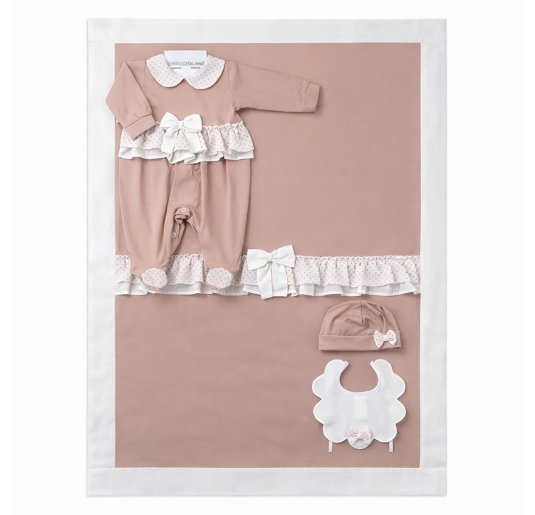 Baby Girl First Outfit Layette Set in Lightweight Cotton – KLDK190 – Klaiadi
