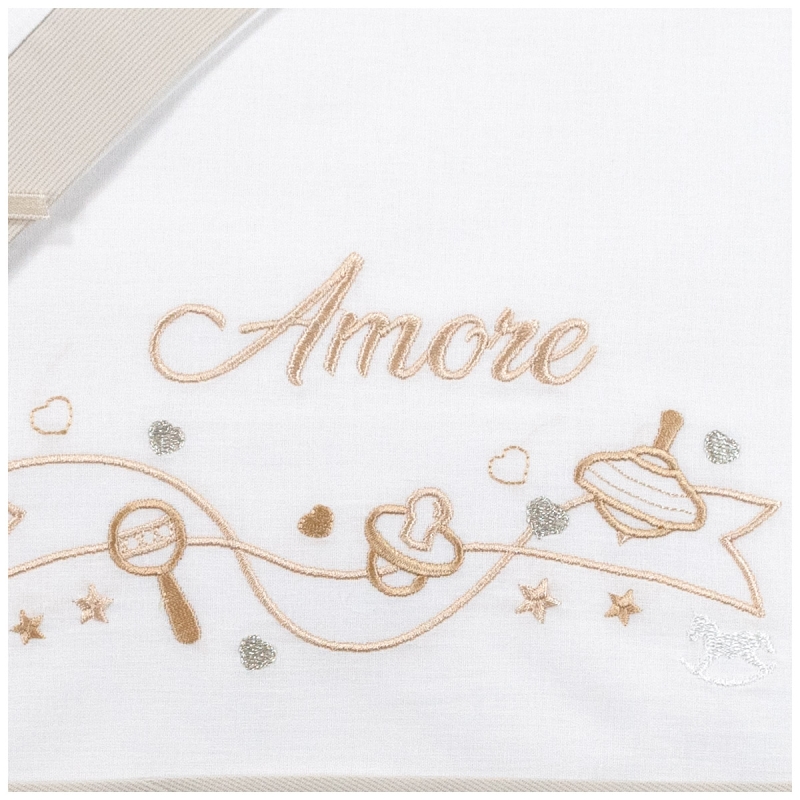 Made in Italy pram and cradle sheet set for newborn