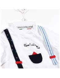 Elegant newborn romper Pierre Cardin made of breathable cotton