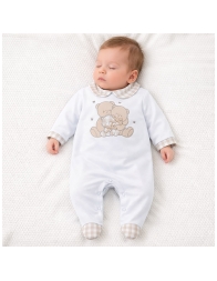 Les Jolies newborn cotton romper with integrated footies