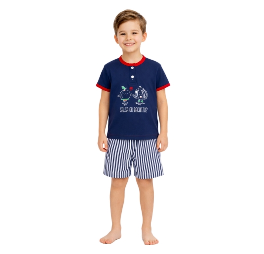 Boy short pajamas cotton - 2407BL - Bip Kids