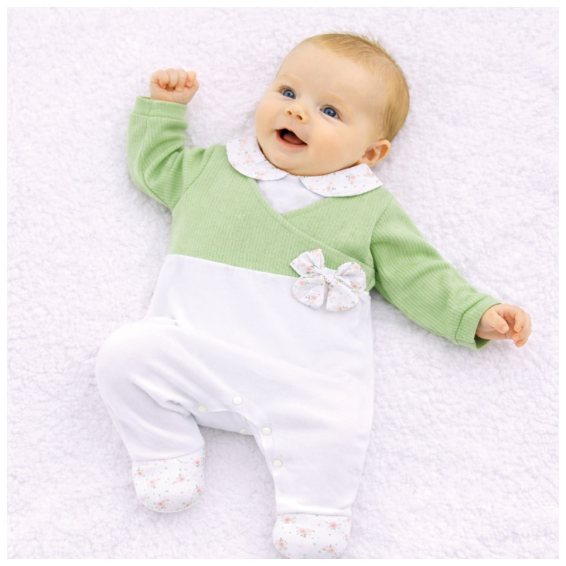 Tutina per neonata in fresco cotone -...