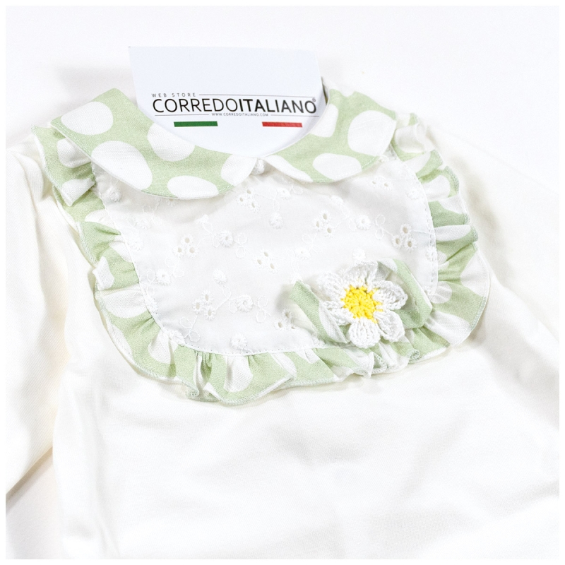 Baby girl cotton jersey sleepsuit for newborn layette