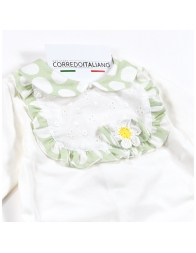 Baby girl cotton jersey sleepsuit for newborn layette