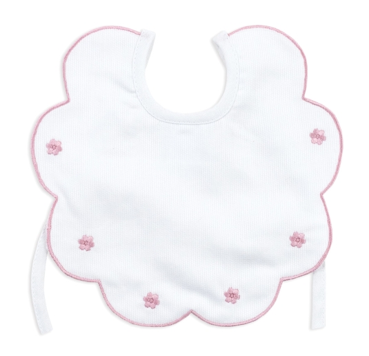 Embroidered bib in pure cotton - KL00193RR - Klaiadì