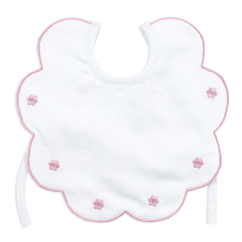 Embroidered bib in pure cotton -...