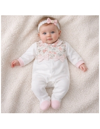 Tutina in cotone jersey con fiocchetti - TU7010 - Le Chicche