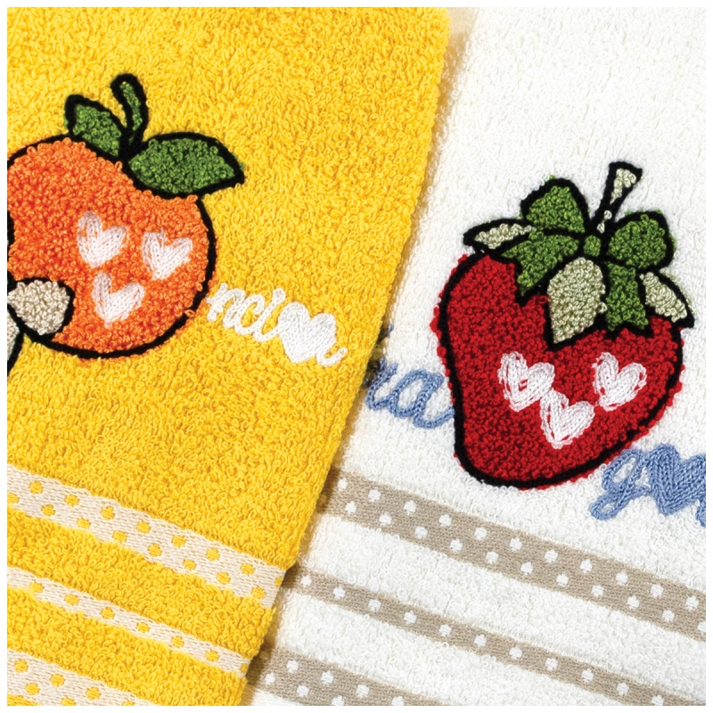 Set 3 strofinacci in spugna ricamati...