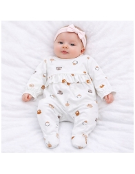 Newborn Baby Girl Romper in Bamboo Jersey Coccode'