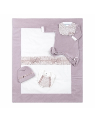 Velour Coming Home Set for Baby Girl by Le Chicche