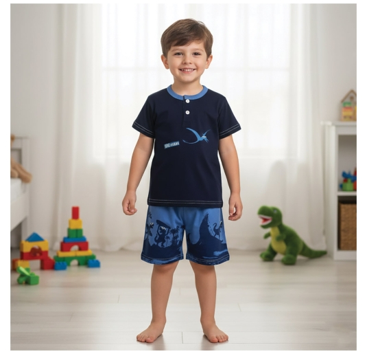 Boy short pajamas pure cotton - 2467BL - Bip Kids