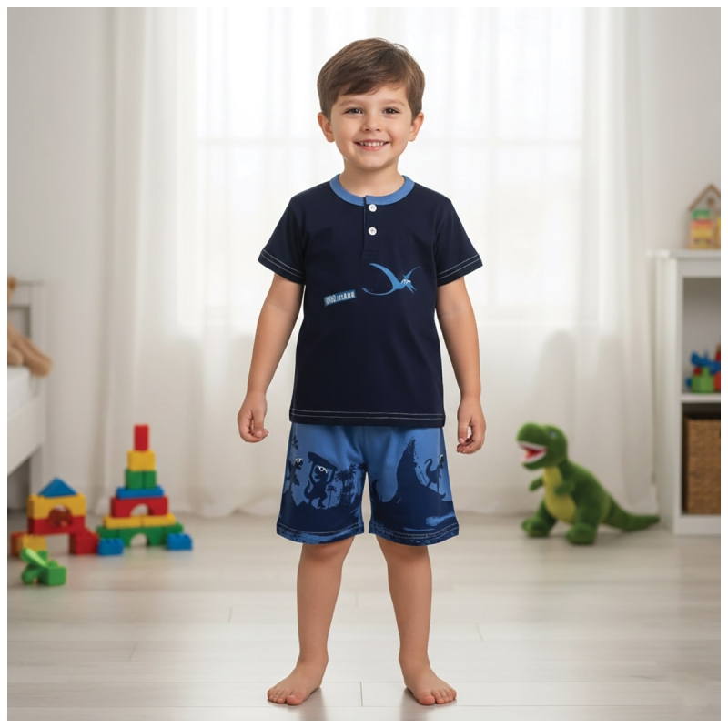 Boy short pajamas pure cotton - 2467BL - Bip Kids