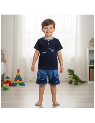 Boy short pajamas pure cotton - 2467BL - Bip Kids