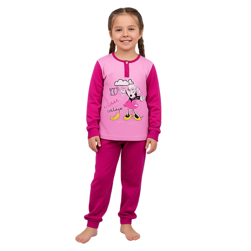 Pigiama in caldo cotone interlock - Minnie - Disney HY20149B