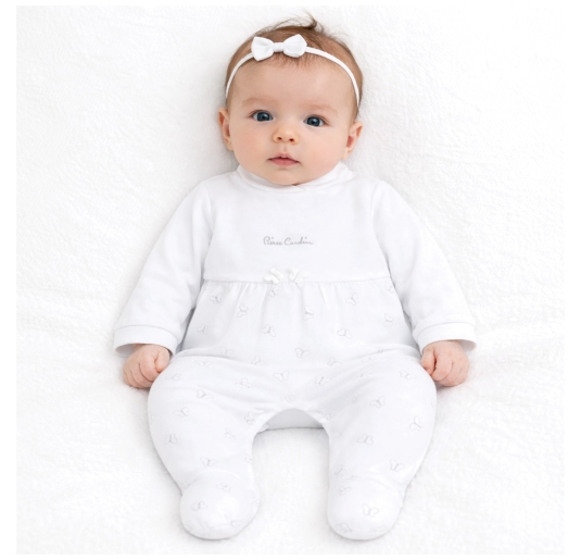 Cotton baby girl romper with butterflies - PCT570BB - Pierre Cardin 2