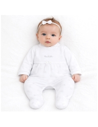 Pierre Cardin cotton baby onesie with delicate patterned footed design