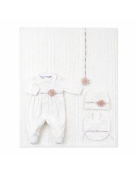 Newborn Baby Girl First Layette Set in Cotton Crochet - CO7020PA - Le Chicche