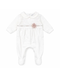 Set corredino prima nascita neonata in cotone uncinetto - CO7020PA - Le Chicche