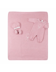 Coordinato bauletto corredino neonata in filo by Piccole Emozioni PE810