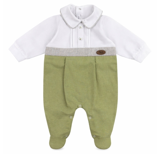 Tutina con colletto in Cotone e Lino - TT153 - Teneri & Belli