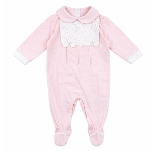 Nazareno Gabrielli baby cotton sleepsuit with elegant collar