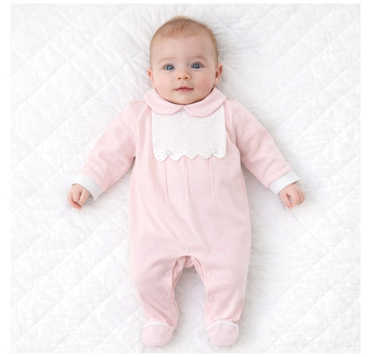 Tutina neonato cotone Nazareno Gabrielli elegante con colletto 2