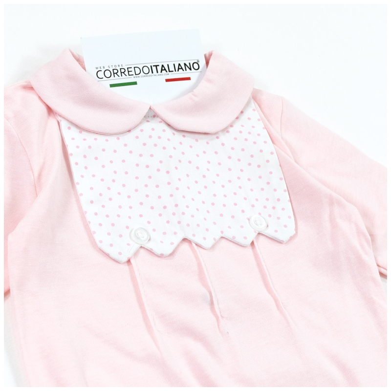 Tutina neonato cotone raffinata Nazareno Gabrielli vista frontale