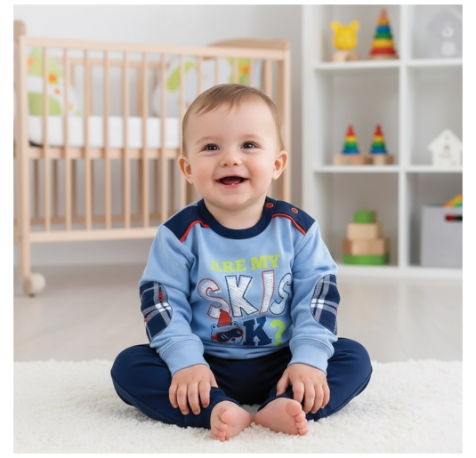 Winter cotton baby boy pajamas - I14081 - Primero