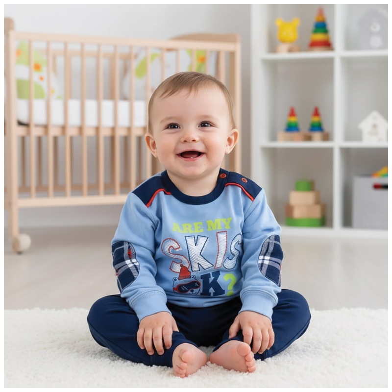 Winter cotton baby boy pajamas - I14081 - Primero