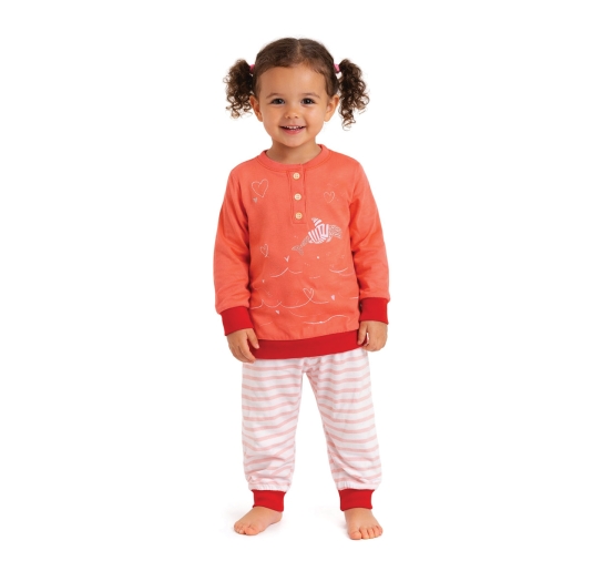 Baby Girl cotton long pajamas - 2401CDY - Bip Kids