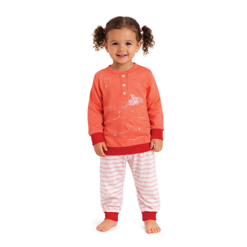 Baby Girl cotton long pajamas - 2401CDY - Bip Kids