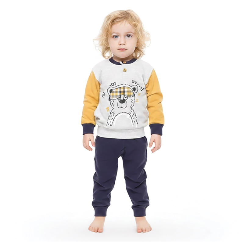 Baby boy winter cotton interlock pajamas - S10011 - Gary