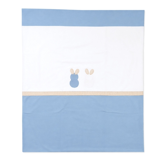 Cotton Blanket for Cradlke Pram with Bunny Motif 2
