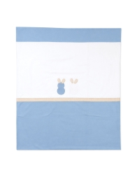 Copertina in cotone neonato con coniglietti Le Chicche per culla