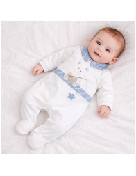 Baby Boy cotton jersey romper Le Chicche